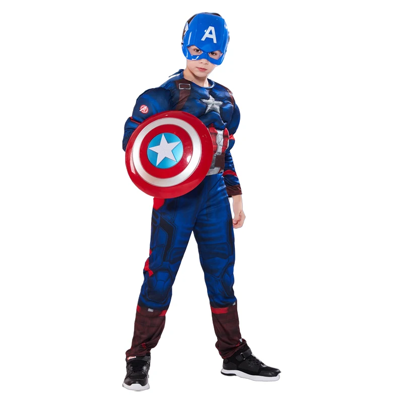 Child Captain America Muscle Costume Superhero Captain America Cosplay Costume Shield Halloween Carnival Costumes for Kids
Child Captain America Muscle Costume Superhero Captain America Cosplay Costume Shield Halloween Carnival Costumes for Kids