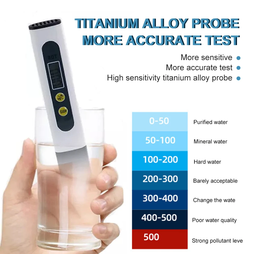 Accurate Digital TDS Meter Water Quality Tester 0-990ppm Purity Water Meter for Swimming Pools Drinking Water Aquariums Spa
Accurate Digital TDS Meter Water Quality Tester 0-990ppm Purity Water Meter for Swimming Pools Drinking Water Aquariums Spa