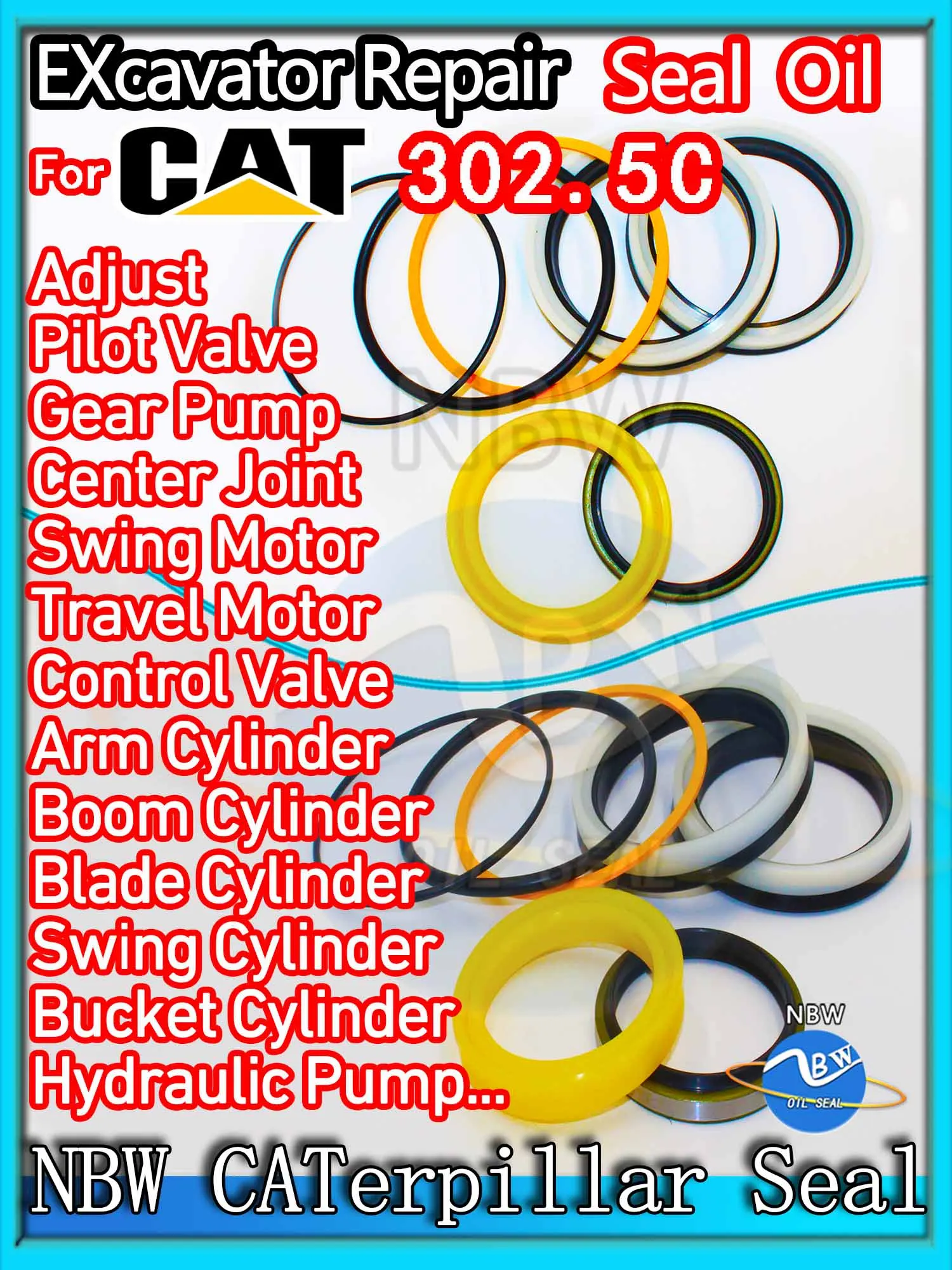 For Caterpillar 302.5C Excavator Oil Seal Kit High Quality Repair Cat Orginal Quality Track Spovel Hammer Construction Tool Set
For Caterpillar 302.5C Excavator Oil Seal Kit High Quality Repair Cat Orginal Quality Track Spovel Hammer Construction Tool Set