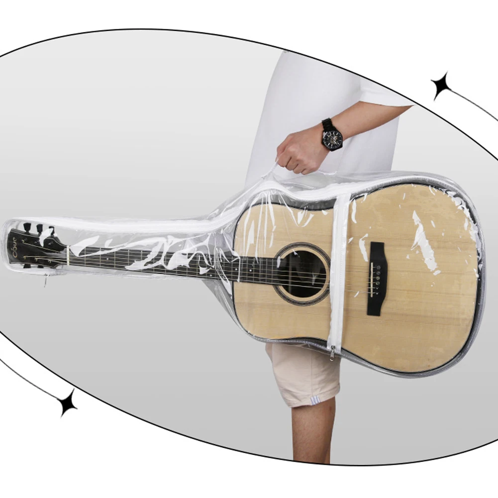 Transparent Guitar Bag Backpack Waterproof Storage For 40 41 Inch Acoustic Folk Guitars Hand Bag/Backpack Guitar Accessories
Transparent Guitar Bag Backpack Waterproof Storage For 40 41 Inch Acoustic Folk Guitars Hand Bag/Backpack Guitar Accessories
