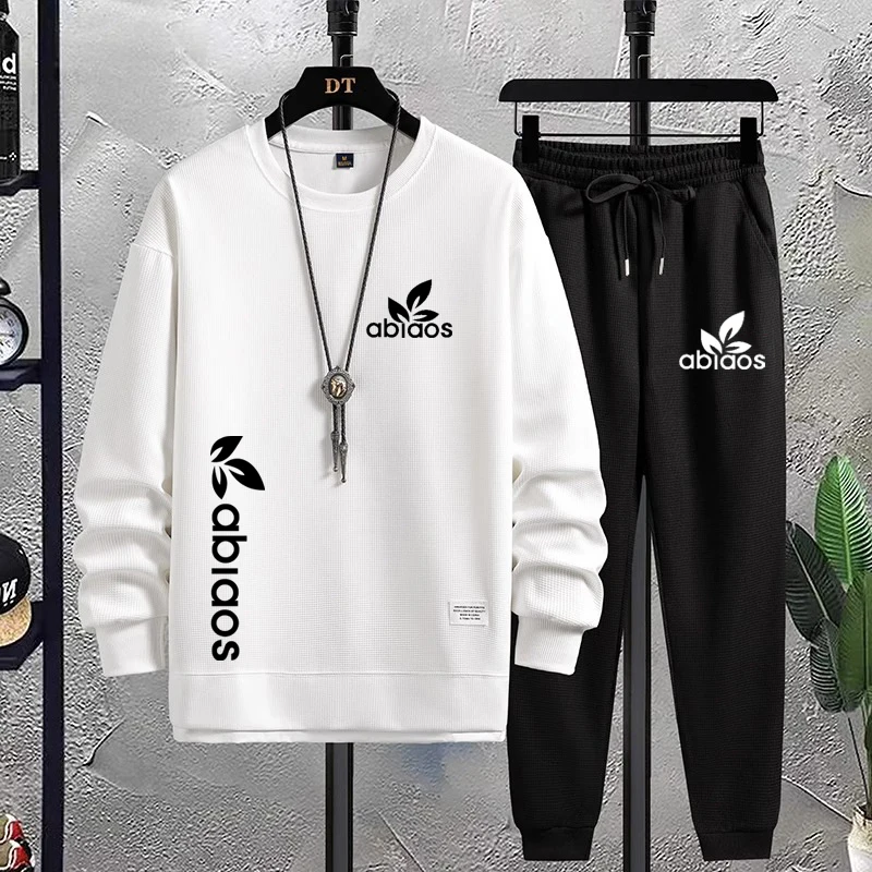 2023 Autumn/Winter New plush and warm Waffle fabric Men's casual sports set Youth two-piece set Classic minimalist print
2023 Autumn/Winter New plush and warm Waffle fabric Men's casual sports set Youth two-piece set Classic minimalist print