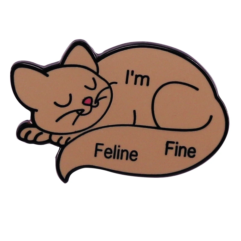 A2266 I’m Feline Fine Cartoon Cat Lapel Pins for Backpack Enamel Pin Brooches Briefcase Badges Fashion Jewelry Accessories Gifts 
A2266 I’m Feline Fine Cartoon Cat Lapel Pins for Backpack Enamel Pin Brooches Briefcase Badges Fashion Jewelry Accessories Gifts