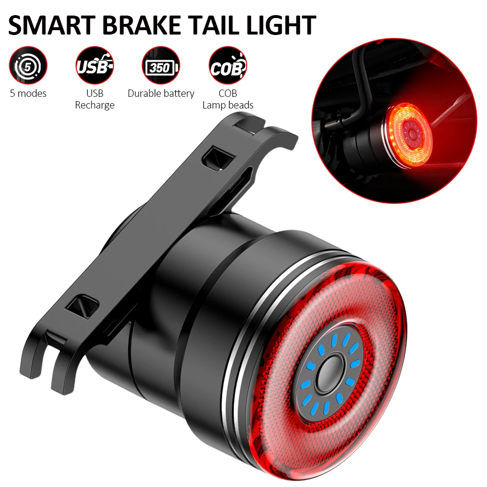 Bike Rear Light Smart Brake Sensing Light IP65 Waterproof Rechargeable LED Taillight Cycling Accessories
Bike Rear Light Smart Brake Sensing Light IP65 Waterproof Rechargeable LED Taillight Cycling Accessories