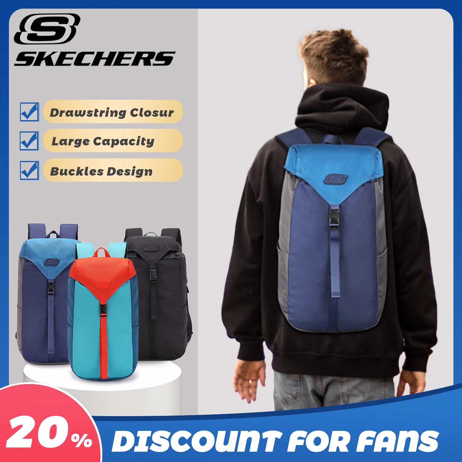 SKECHERS Recycle Backpack for Men, Sport Casual Waterproof Day Pack Hiking, Camping, Book Bag for School & Work for Boys & Girls
SKECHERS Recycle Backpack for Men, Sport Casual Waterproof Day Pack Hiking, Camping, Book Bag for School & Work for Boys & Girls