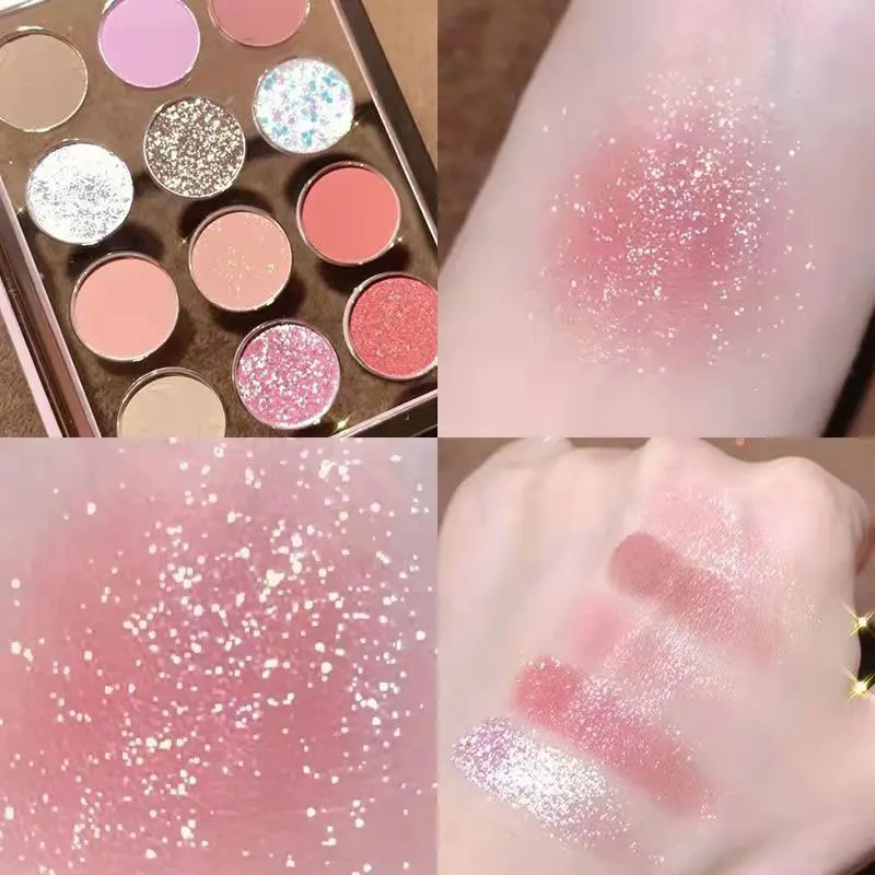 

4/12 Colors Pearly Eyeshadow Palette Bright Matte Shimmer Crystal Chandeliers Glitter Eyeshadow Long Lasting Pigment Cosmetics