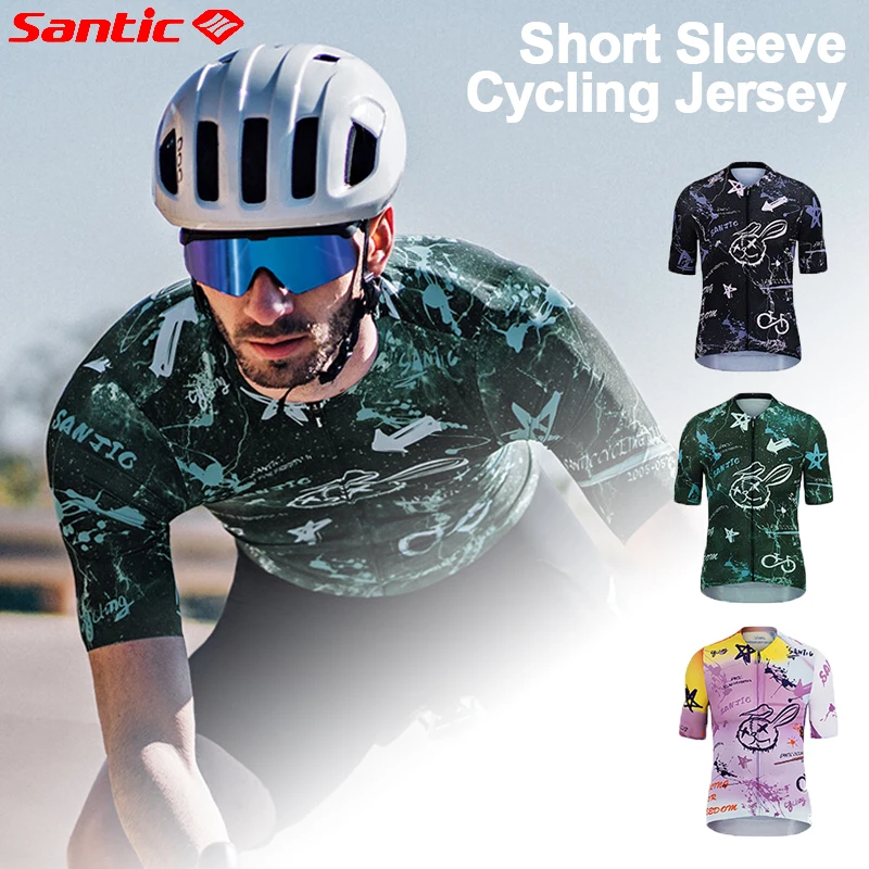 Santic Breathable Cycling Jersey Short Sleeve Quick Dry Bike Jersey Elastic Soft Close-fitting Sports Bicycle Clothing Men Women
Santic Breathable Cycling Jersey Short Sleeve Quick Dry Bike Jersey Elastic Soft Close-fitting Sports Bicycle Clothing Men Women