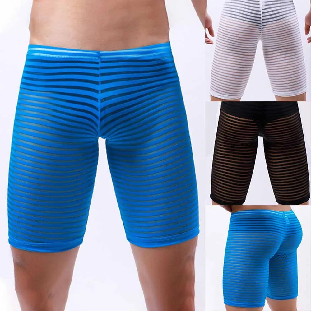 Men's Boxer Shorts Stripe Mesh Loose Breathable See Through Semitransparent Half Pants Lounge Underwear Lingerie
Men's Boxer Shorts Stripe Mesh Loose Breathable See Through Semitransparent Half Pants Lounge Underwear Lingerie