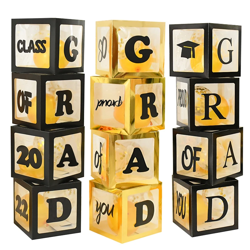 4pcs Square Transparent Paper Balloon Boxes for Class Of 2022 Graduation Party Decoration Congrate School College Grad Supplies
4pcs Square Transparent Paper Balloon Boxes for Class Of 2022 Graduation Party Decoration Congrate School College Grad Supplies