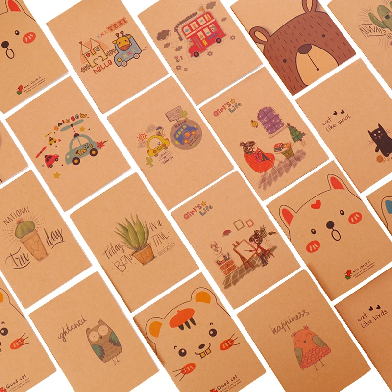 4book/lot Vintage Kraft Paper Mini Notebook Cartoon Animal Girl Owl Bear Cactus Memo Notepad School Office Kids Gift
4book/lot Vintage Kraft Paper Mini Notebook Cartoon Animal Girl Owl Bear Cactus Memo Notepad School Office Kids Gift