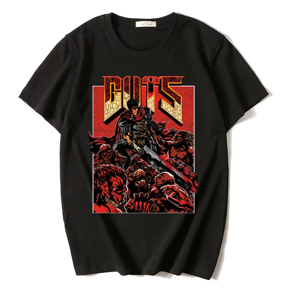 Japanese Manga Berserk Guts Graphics T-Shirts Men 100% Cotton T Shirt Swordsman Gatsu Anime Tee Shirt Oversized Clothes Teens
Japanese Manga Berserk Guts Graphics T-Shirts Men 100% Cotton T Shirt Swordsman Gatsu Anime Tee Shirt Oversized Clothes Teens