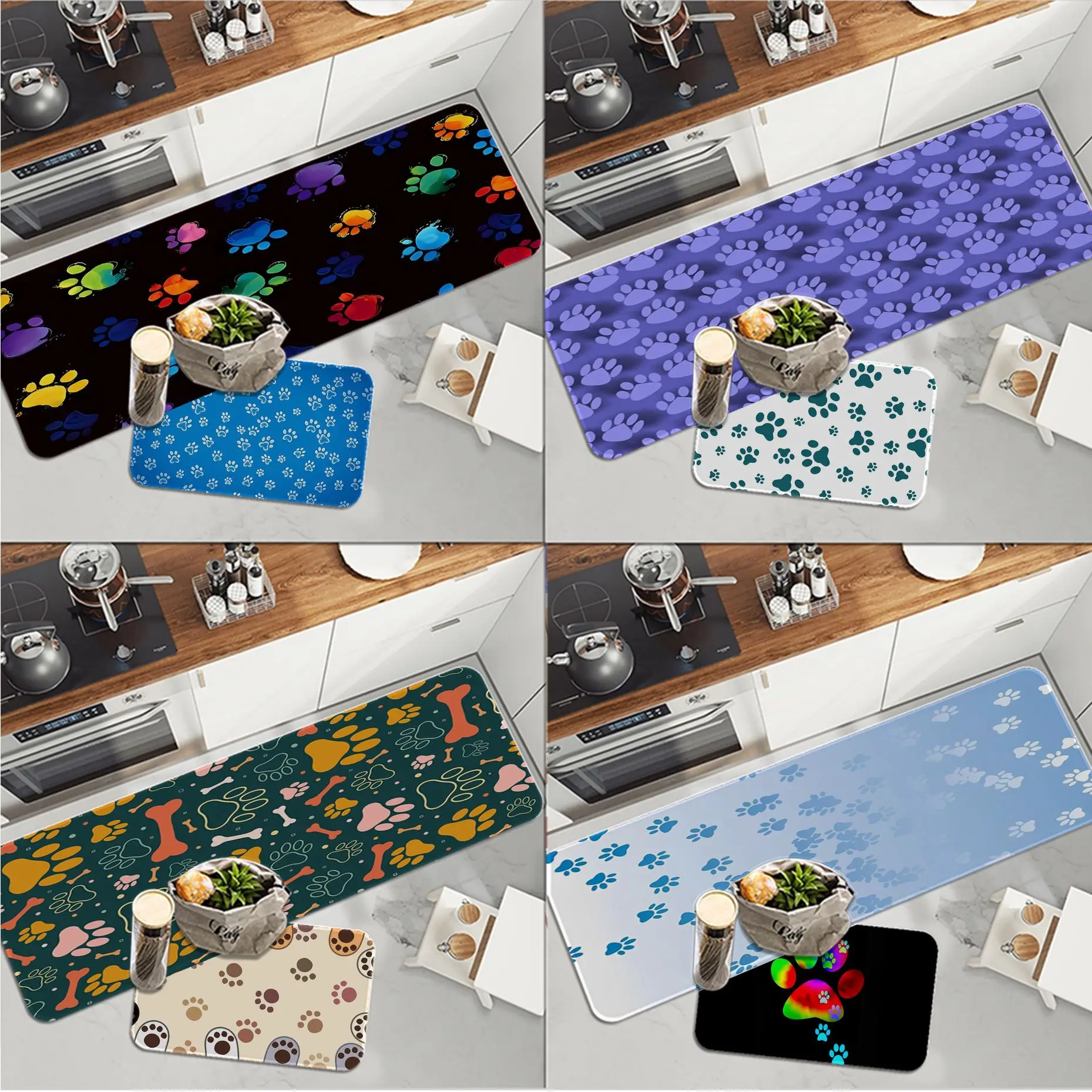 Colorful Paw Dog Bathroom Mat Rectangle Anti-slip Home Soft Badmat Front Door Indoor Outdoor Mat Household Carpets
Colorful Paw Dog Bathroom Mat Rectangle Anti-slip Home Soft Badmat Front Door Indoor Outdoor Mat Household Carpets