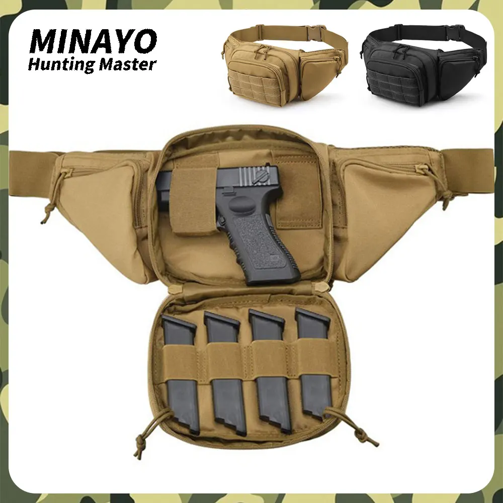 

Tactical Molle Gun Holster Fanny Pack Fits Glock K Ruger S&W M&amp P Shield Taurus Sig Sauer Springfield Beretta Kimber Walther