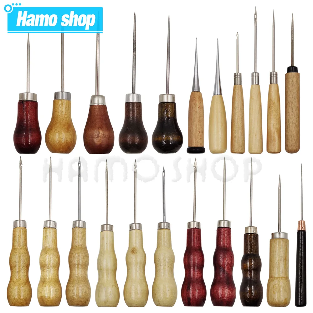 Wooden Handle Awl Sewing Stitching Tool Punching Leather Hole Puncher Awl For DIY Handmade Stitcher Needlework Shoes Repair Tool
Wooden Handle Awl Sewing Stitching Tool Punching Leather Hole Puncher Awl For DIY Handmade Stitcher Needlework Shoes Repair Tool