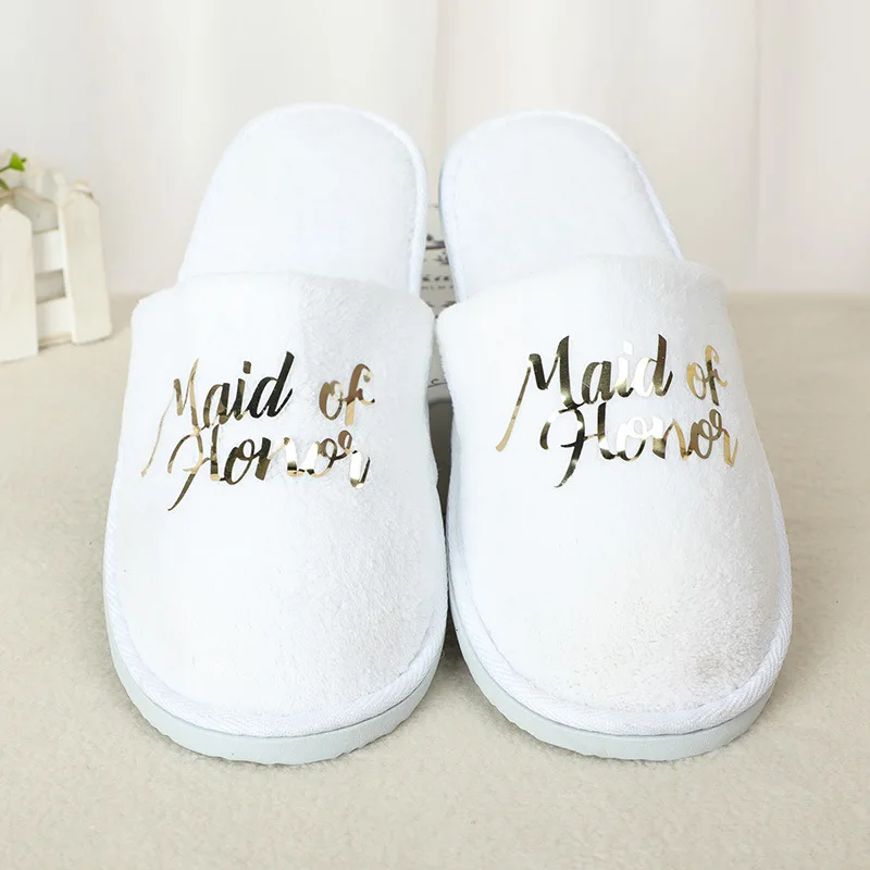 White Coral Comfortable Bridesmaid Bride Slippers Warm Wedding Slippers Bridal Shower Hen Night Bachelorette Party Gifts
White Coral Comfortable Bridesmaid Bride Slippers Warm Wedding Slippers Bridal Shower Hen Night Bachelorette Party Gifts