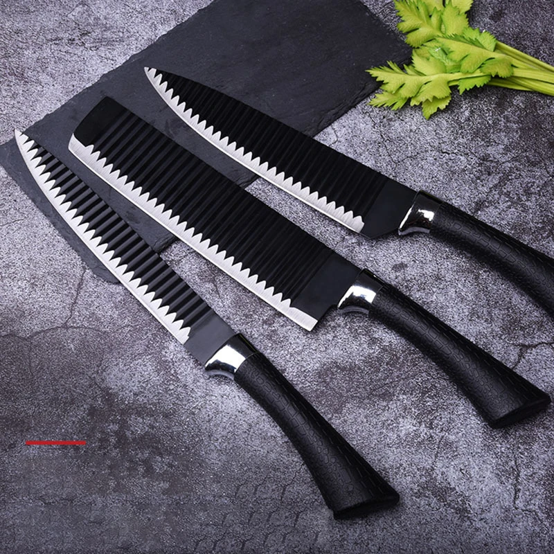3CR13MOV Stainless Steel Knife Six-piece Set Non-stick Knife Wave Pattern Stripe Utensils for Kitchen Housewares Kitchen Knife
3CR13MOV Stainless Steel Knife Six-piece Set Non-stick Knife Wave Pattern Stripe Utensils for Kitchen Housewares Kitchen Knife