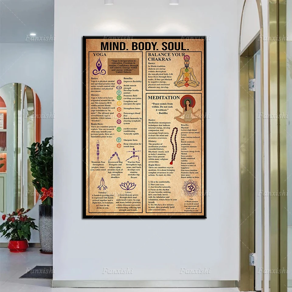 Yoga Mind Body Soul Knowledge Poster,Yoga Lover Gift, Yoga Poses Poster,Bedroom Wall Art, Yoga Poster, Yoga Print Decor Painting
Yoga Mind Body Soul Knowledge Poster,Yoga Lover Gift, Yoga Poses Poster,Bedroom Wall Art, Yoga Poster, Yoga Print Decor Painting
