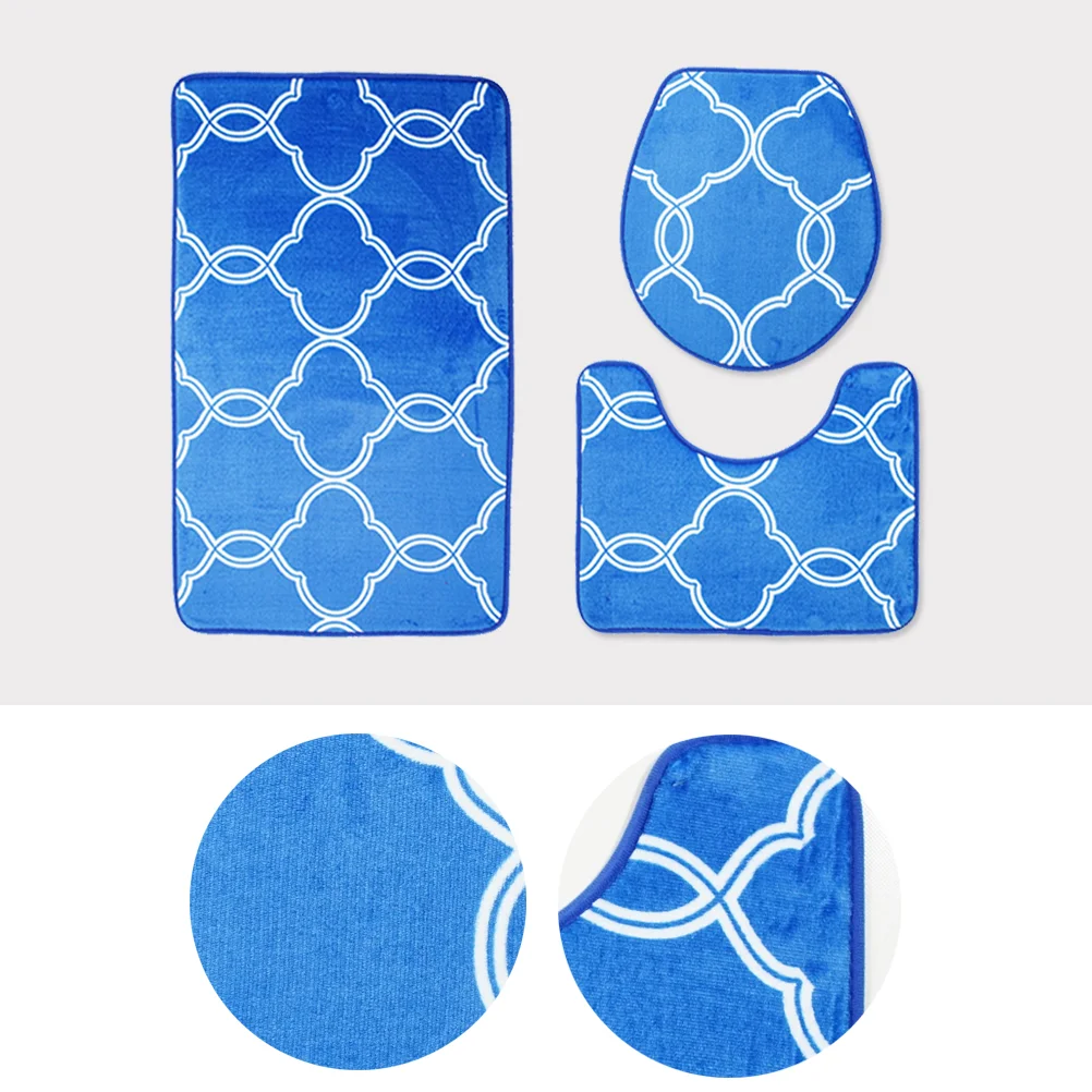 3 in 1 Bathroom Rugs Set Water- absorbing Bath Mat Set Non Bath Rug for Tub, Shower, Bathroom, Toilet ( Blue )
3 in 1 Bathroom Rugs Set Water- absorbing Bath Mat Set Non Bath Rug for Tub, Shower, Bathroom, Toilet ( Blue )