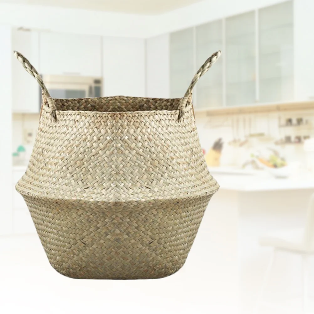 Natural Woven Seagrass Basket with Handles for Storage Laundry Picnic Plant Pot Cover Size
Natural Woven Seagrass Basket with Handles for Storage Laundry Picnic Plant Pot Cover Size