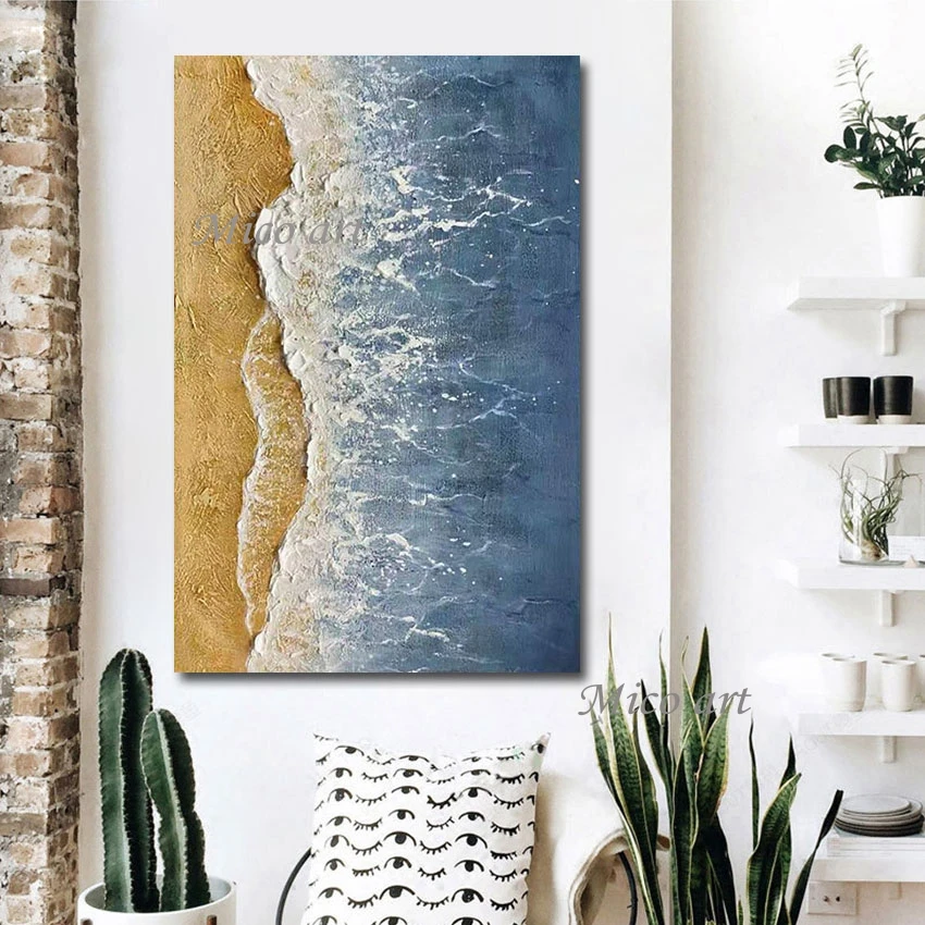 Sea Wave Hand-painted Abstract Knife Oil Paintings Thick Acrylic Art Canvas Seascape Wall Picture For Office Decor Unframed
Sea Wave Hand-painted Abstract Knife Oil Paintings Thick Acrylic Art Canvas Seascape Wall Picture For Office Decor Unframed