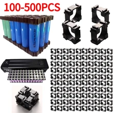 100Pcs 18650 Li-ion Cell Holder Portable 18650 Cylindrical Battery Storage Brackets with Battery Installation Hole