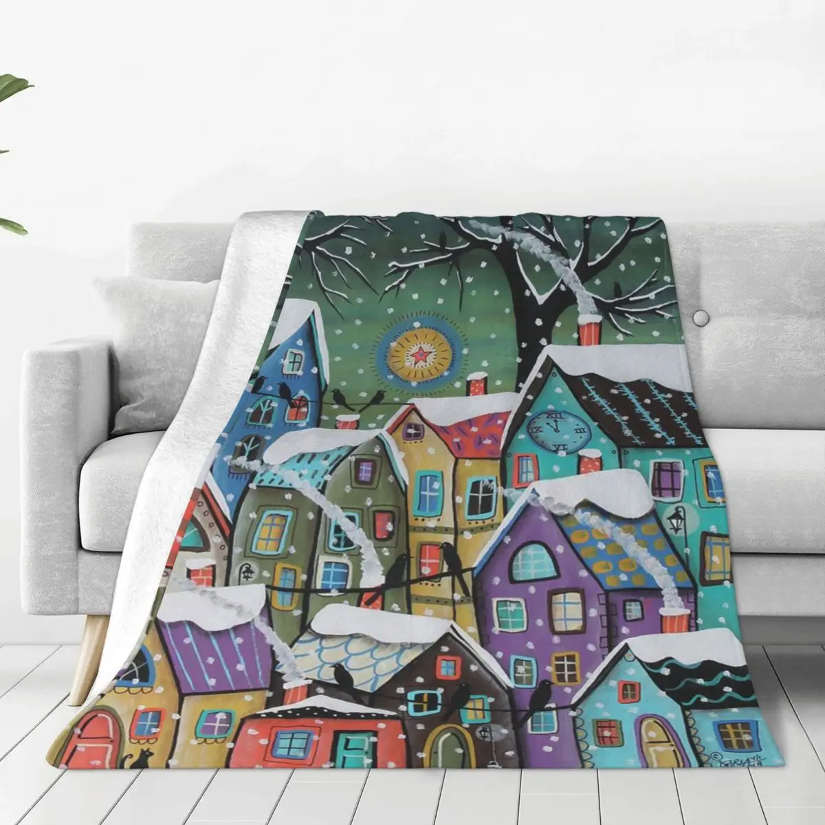 Retro Rural Color Cities Blanket Fleece All Season Karla Gerard Portable Super Soft Throw Blankets for Bed Travel Bedspreads
Retro Rural Color Cities Blanket Fleece All Season Karla Gerard Portable Super Soft Throw Blankets for Bed Travel Bedspreads