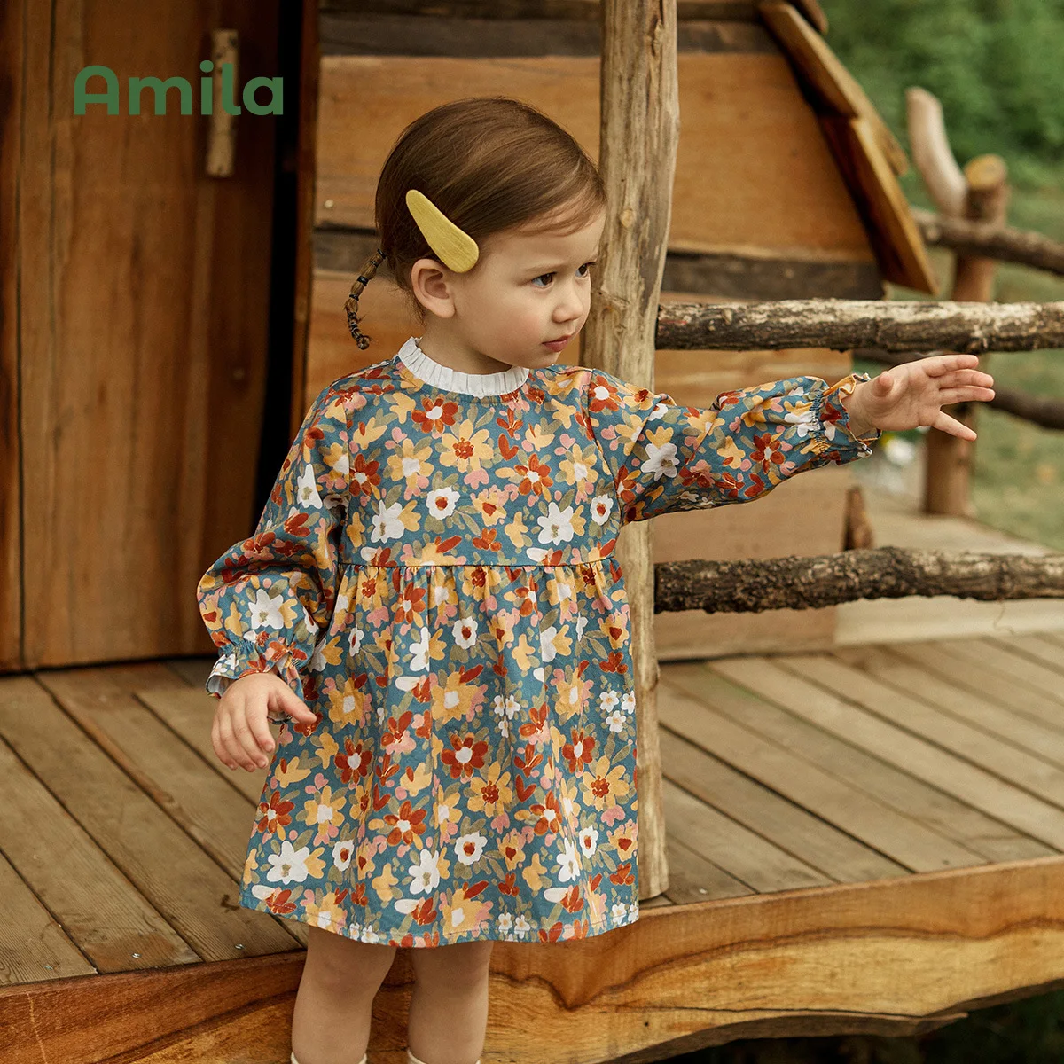 Amira Children's Dress Cotton 2022 Autumn New Girl Floral Long-Sleeved Lace Half Turtleneck Retro Princess A-Line Skirt Fashion
Amira Children's Dress Cotton 2022 Autumn New Girl Floral Long-Sleeved Lace Half Turtleneck Retro Princess A-Line Skirt Fashion