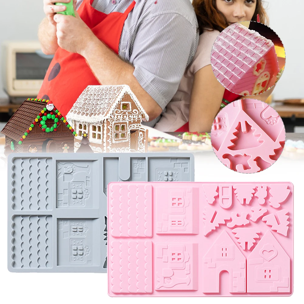 Silicone Fondant Mold Christmas Decoration Gingerbread House Bakeware DIY Biscuit Mold for Chocolate Jelly Cake Decorating Tool
Silicone Fondant Mold Christmas Decoration Gingerbread House Bakeware DIY Biscuit Mold for Chocolate Jelly Cake Decorating Tool