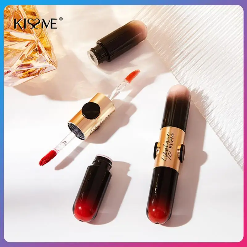 

Rotating Double-headed Lip Glaze Moisturizing Velvet Matte Non-fading Waterproof Long Lasting Lipstick Lip Gloss Cosmetic Makeup