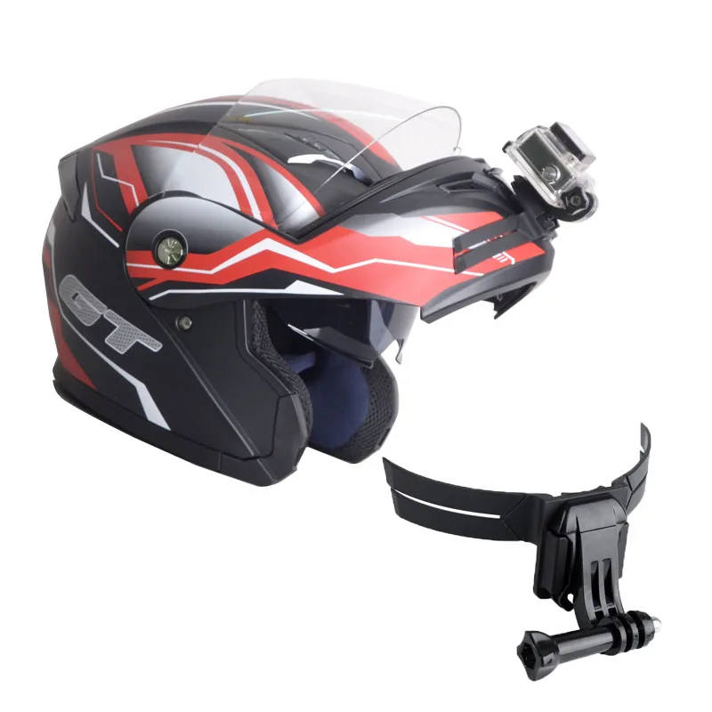 

Подставка для мотоциклетного шлема подбородок держатель для GoPro Hero 7 8 9 10 черный держатель на все лицо для экшн-камеры Yi DJI