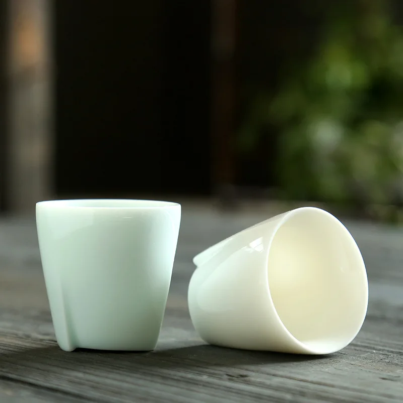 

Celadon White Jade Porcelain Kung Fu Tea Set Teacup Ceramic Cup Ceramic Whiteware New Chinese Master Cup Single Cup Teacups