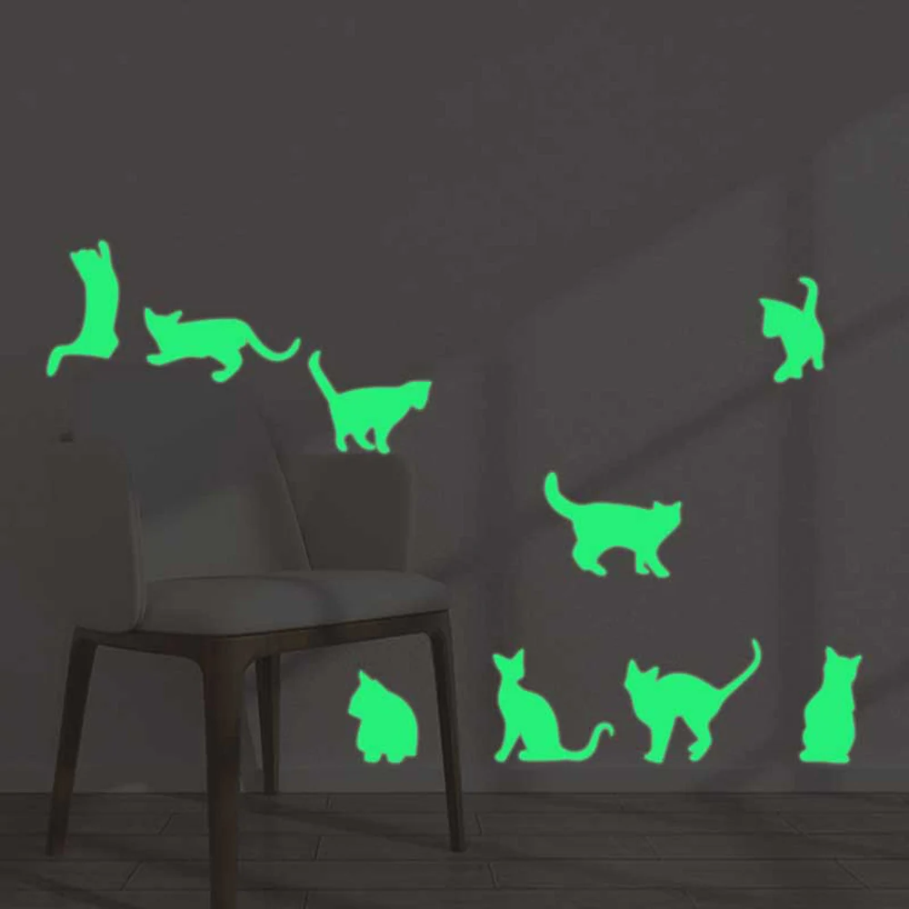 9pcs Light Wall Sticker Cartoon Stickers Luminous Glow In The Dark Sticker Cat Decal For Home Decor Kids Room Decoration
9pcs Light Wall Sticker Cartoon Stickers Luminous Glow In The Dark Sticker Cat Decal For Home Decor Kids Room Decoration