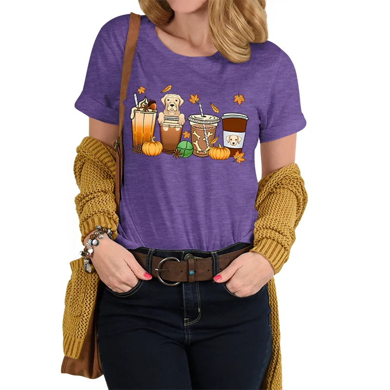 Women Print Tops Clothes Short Sleeve Tees Female Summer Dog Fall Coffee Drink Fashion Lady Tshirt Regular Graphic Kpop T-Shirt
Women Print Tops Clothes Short Sleeve Tees Female Summer Dog Fall Coffee Drink Fashion Lady Tshirt Regular Graphic Kpop T-Shirt