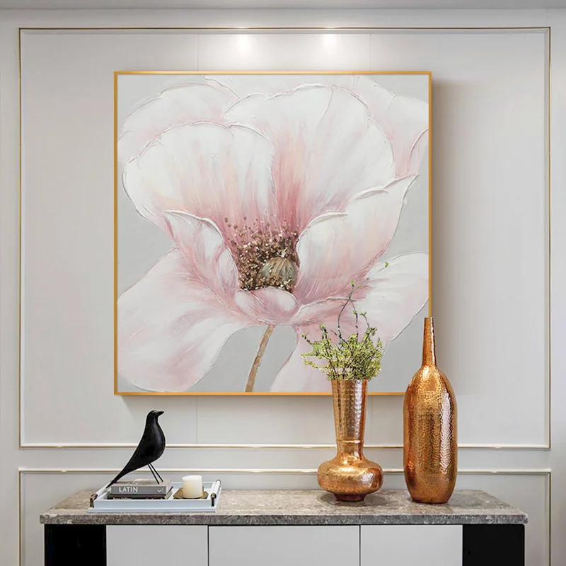 Modern Hand-painted Abstract Oil Painting Light Luxury Hanging Painting Living Room Decoration Painting Porch Pink Flower Mural
Modern Hand-painted Abstract Oil Painting Light Luxury Hanging Painting Living Room Decoration Painting Porch Pink Flower Mural
