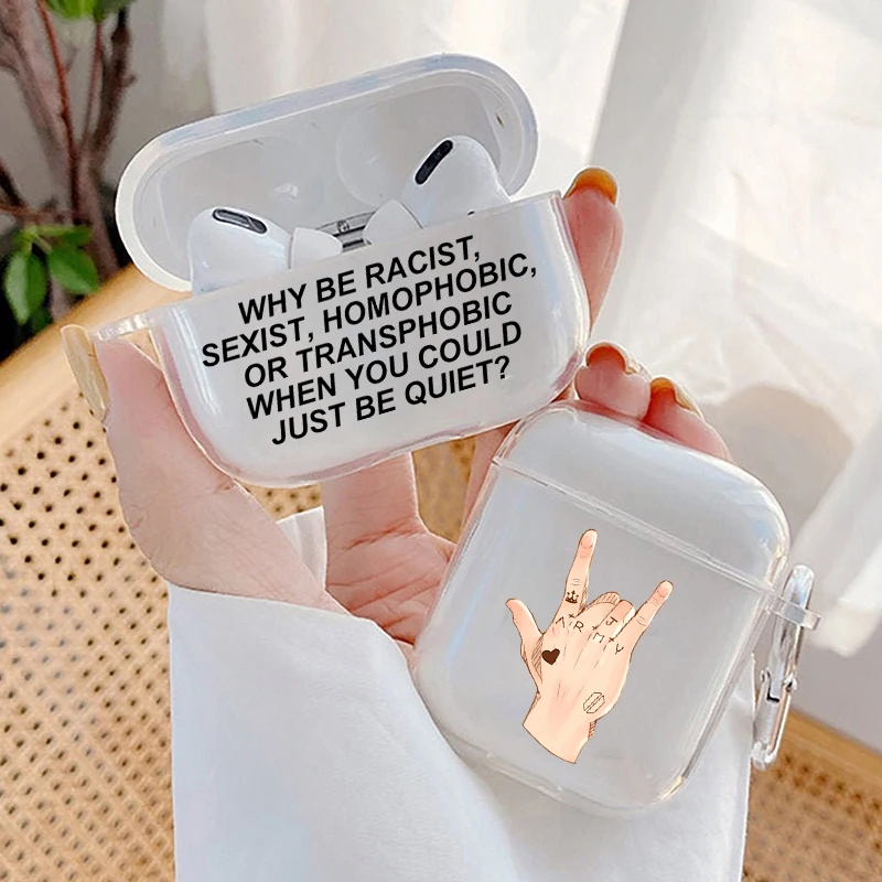 Soft Transparent TPU Case for Apple Airpods Pro 2 1 3 Popular Korean Fashion Kpop Band Wireless Bluetooth Earphone Cover Cases
Soft Transparent TPU Case for Apple Airpods Pro 2 1 3 Popular Korean Fashion Kpop Band Wireless Bluetooth Earphone Cover Cases