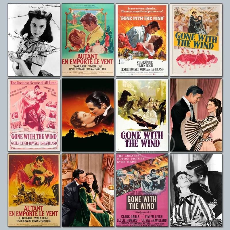 Gone with The Wind Classic Movie Famous Book Vintage Movie Print Art Canvas Poster For Living Room Decor Home Wall Picture
Gone with The Wind Classic Movie Famous Book Vintage Movie Print Art Canvas Poster For Living Room Decor Home Wall Picture