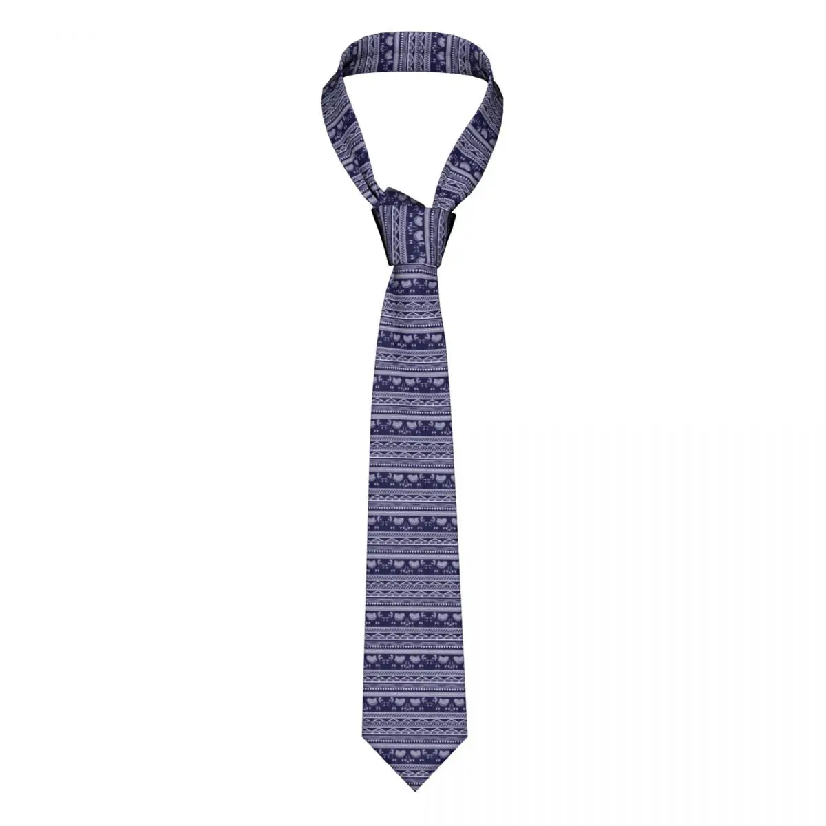 

Blue Elephant Tie Retro Tribal Animal Polyester Silk Design Neck Ties Gift Business For Man Shirt Cravat