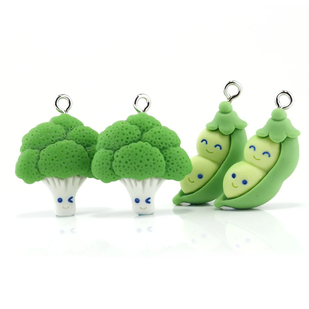 10pcs Kawaii Peascod Beans Broccoli Vegetable Food Resin Charms for Earrings Bracelet Keychains DIY Pendent Supplies Accessories
10pcs Kawaii Peascod Beans Broccoli Vegetable Food Resin Charms for Earrings Bracelet Keychains DIY Pendent Supplies Accessories