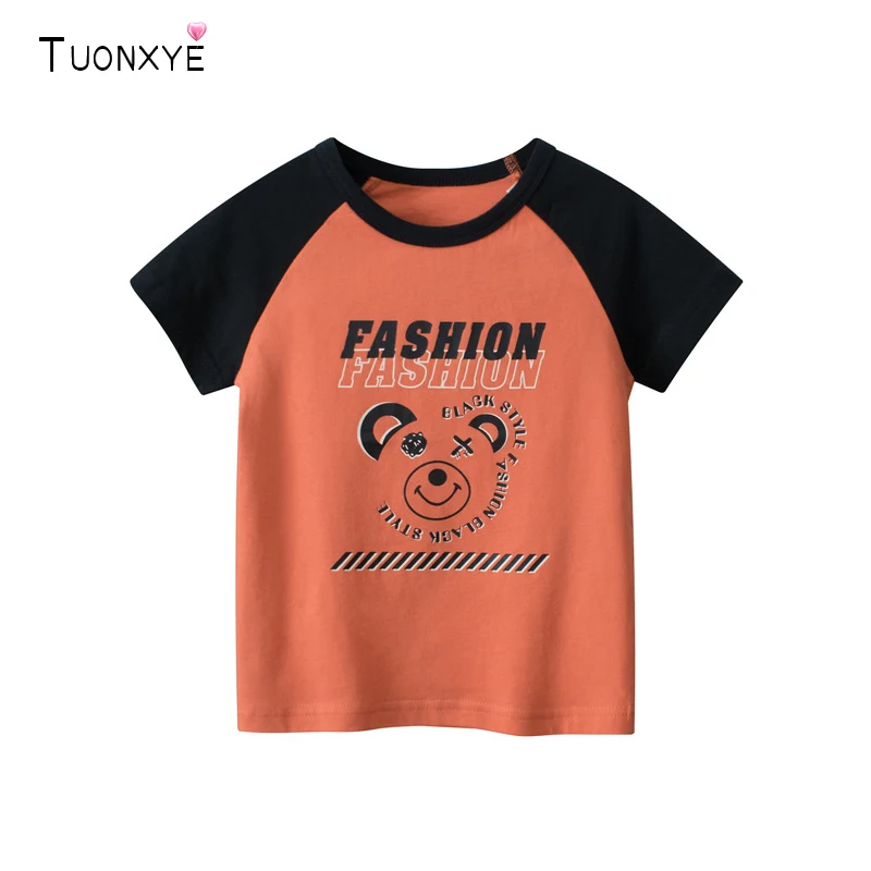 TUONXYE Summer Boys Short Sleeve T-shirt Cartoon Animal Bear Pattern Knitting Breathable Soft Casual Cotton Children's Clothes
TUONXYE Summer Boys Short Sleeve T-shirt Cartoon Animal Bear Pattern Knitting Breathable Soft Casual Cotton Children's Clothes