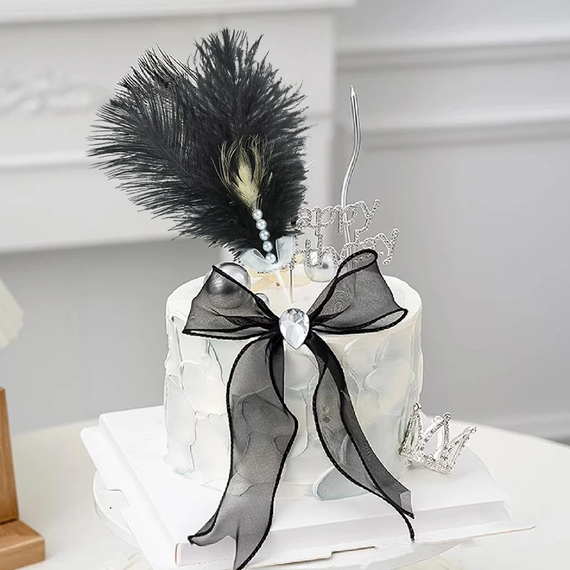 Beautiful Black White Pearl Feather Cake Topper Romantic Wedding Anniversary Birthday Party Dessert Table Baking Cake Decoration
Beautiful Black White Pearl Feather Cake Topper Romantic Wedding Anniversary Birthday Party Dessert Table Baking Cake Decoration