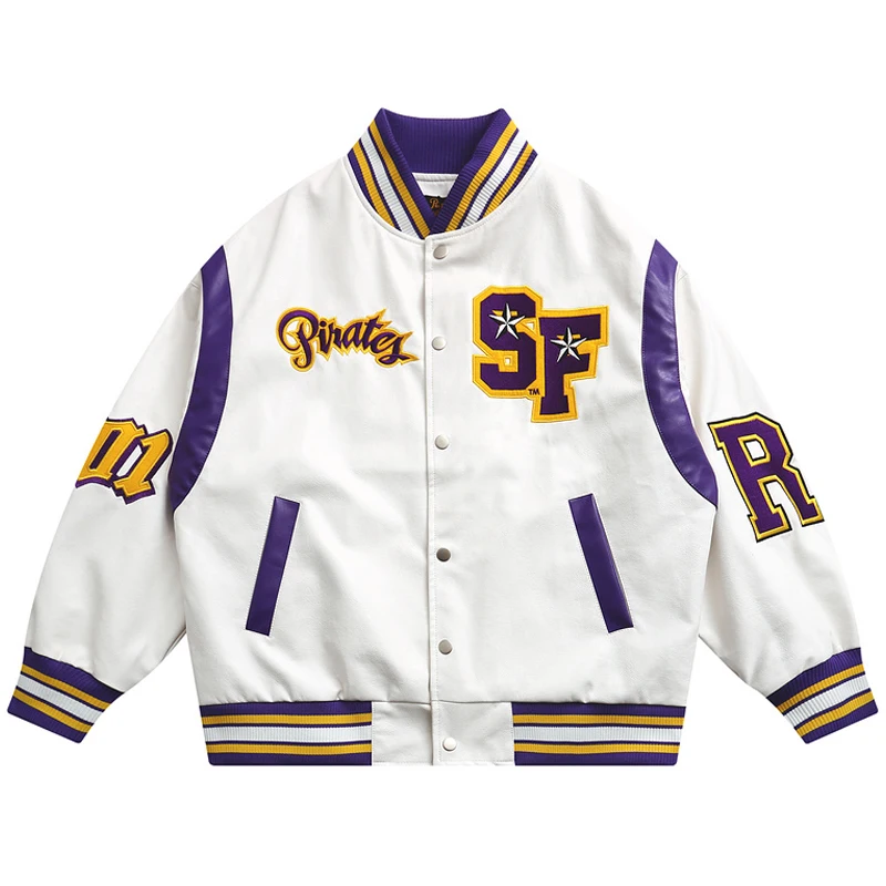 2022 Mens PU Leather Patchwork Baseball Jacket Oversize Vintage Retro Jackets Women Harajuku Letter Embroidery Coats Unisex Tops
2022 Mens PU Leather Patchwork Baseball Jacket Oversize Vintage Retro Jackets Women Harajuku Letter Embroidery Coats Unisex Tops