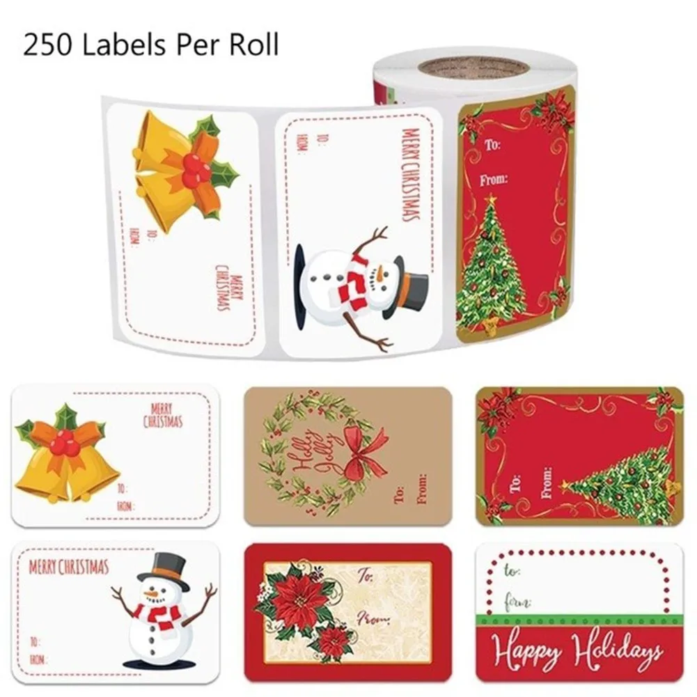 250pcs Adhesive Christmas Gift Name Tags XMAS Stickers Present Seal Labels Decor Flower DIY 6 Designs Christmas Stickers
250pcs Adhesive Christmas Gift Name Tags XMAS Stickers Present Seal Labels Decor Flower DIY 6 Designs Christmas Stickers