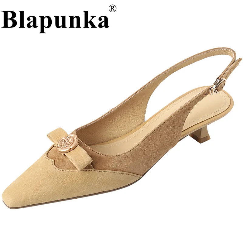 Blapunka Ladies Sheep Suede Slingback Buckle Pumps Nude Green Real Leather Thin Heels Shoes Woman Metal Bow Sandal Spring Summer
Blapunka Ladies Sheep Suede Slingback Buckle Pumps Nude Green Real Leather Thin Heels Shoes Woman Metal Bow Sandal Spring Summer