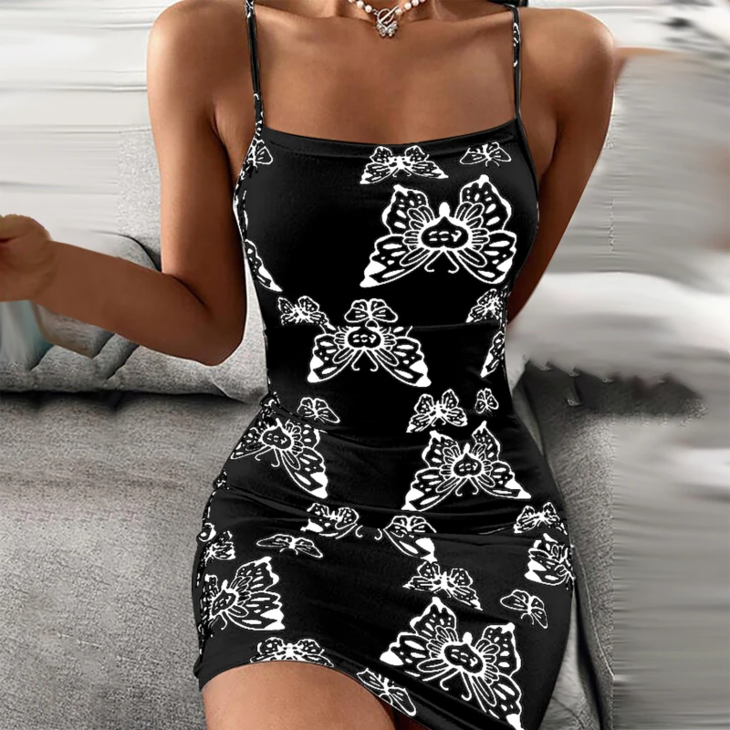 Women New Mini Dress Sexy Backless Sling Summer Fashion Floral Print Slim Holiday Party Dresses Woman 2022
Women New Mini Dress Sexy Backless Sling Summer Fashion Floral Print Slim Holiday Party Dresses Woman 2022