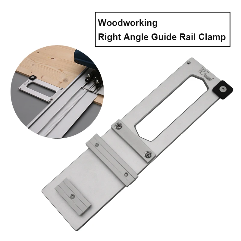 

Electric Circular Saw Guide Rail Clamp 90° Angle Stop Track Saw Square Positioning Plate for Festool and Makita Rails