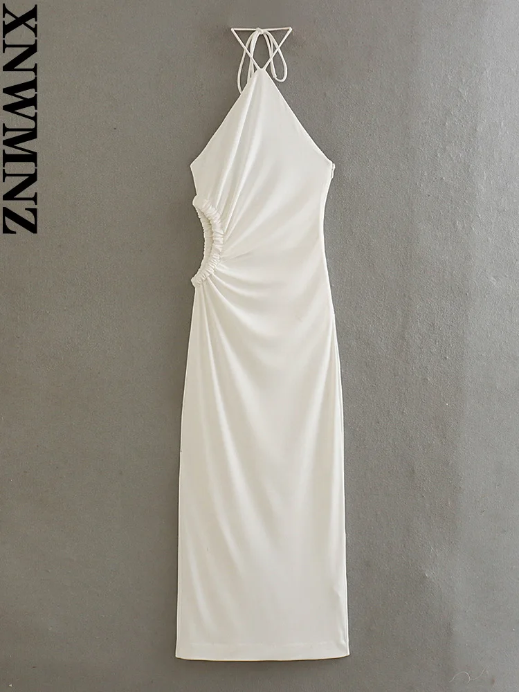 XNWMNZ Women's Fashion 2023 White Halter Neck Hollow Out dress Women Party Open Back Hem Back Split Female Midi Dress
XNWMNZ Women's Fashion 2023 White Halter Neck Hollow Out dress Women Party Open Back Hem Back Split Female Midi Dress