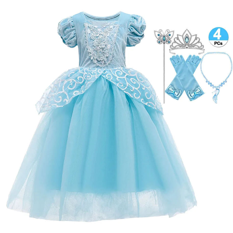 Princess Dress For Girl Cinderella Birthday Party Dresses Children Hallowenn Carvinal Printing Mesh Short Sleeves Vestidos 3-10Y
Princess Dress For Girl Cinderella Birthday Party Dresses Children Hallowenn Carvinal Printing Mesh Short Sleeves Vestidos 3-10Y