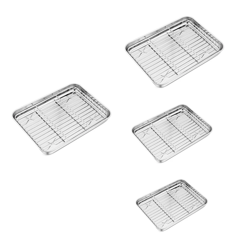 Stainless Steel Baking Tray With Removable Cooling Rack Non-Stick Chips Basket Baking Dish Grill BBQ Tray Accessories
Stainless Steel Baking Tray With Removable Cooling Rack Non-Stick Chips Basket Baking Dish Grill BBQ Tray Accessories