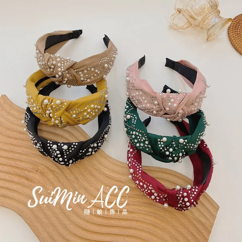Women's Fashion Hair Accessories Solid Color headbands Cross knotted Fabric Pear Headband Wild Girl hair band Crystal headwear
Women's Fashion Hair Accessories Solid Color headbands Cross knotted Fabric Pear Headband Wild Girl hair band Crystal headwear