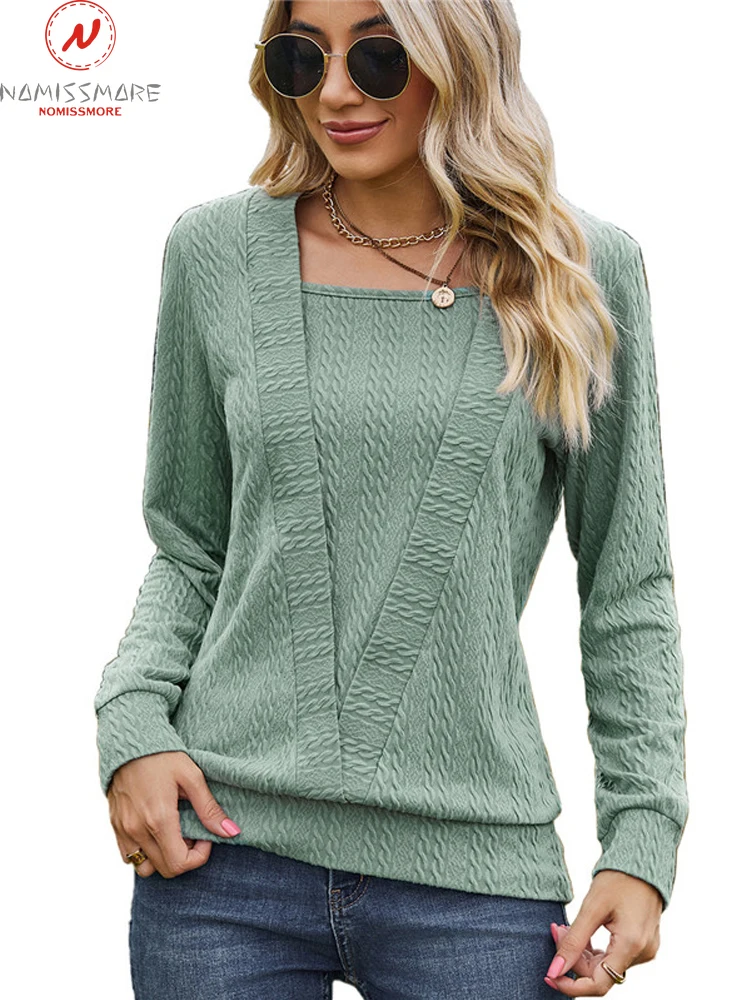 Fashion Women Solid Color T-Shirts Fake Two Piece Design Square Collar Long Sleeve Autumn Casual Loose Pullovers Top
Fashion Women Solid Color T-Shirts Fake Two Piece Design Square Collar Long Sleeve Autumn Casual Loose Pullovers Top