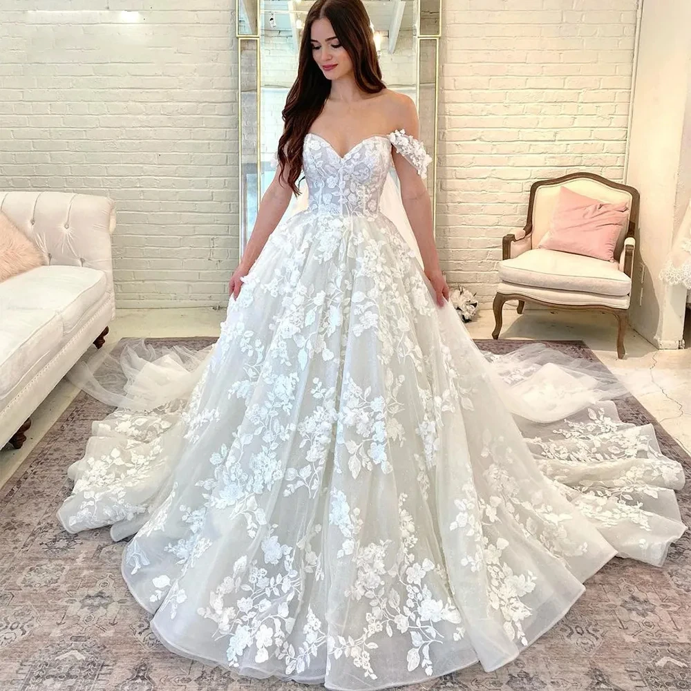 2024 New Luxury Store Princess Boho Wedding Dresses For Women Off the Shoulder Sweetheart Lace Appliques Bridal Gown Ball Gown
2024 New Luxury Store Princess Boho Wedding Dresses For Women Off the Shoulder Sweetheart Lace Appliques Bridal Gown Ball Gown